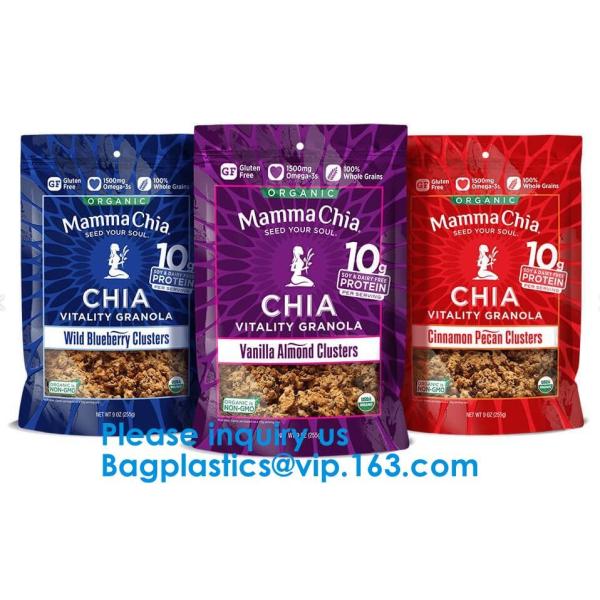 Standing Up Aluminum Zipper Packaging Pouch Bag For Dried Food,Standing Up Aluminum Zipper Packaging Pouch Bag For Dried