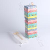 Educational Wooden Building Blocks Set 54 Pieces Montessori Toy