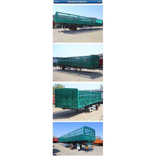 1 40 Tons 4 Axles Steel Bike One Wheel Caged Tipper Box Van Fence Container Cargo Trailer