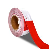 2 pouces rouge et blanc prismatique réfléchissante bande d'avertissement pour remorques