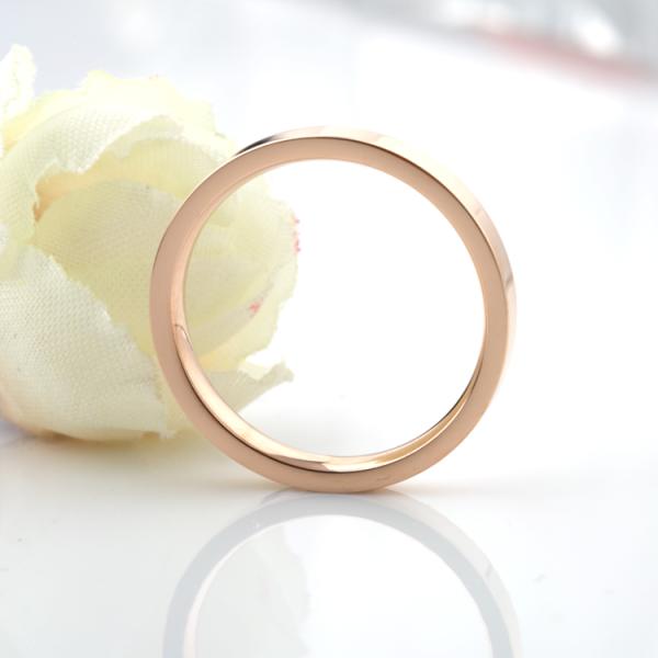 Elegant Fashion Jewelry 18k Rose Gold Plated Couple Engagement Rings