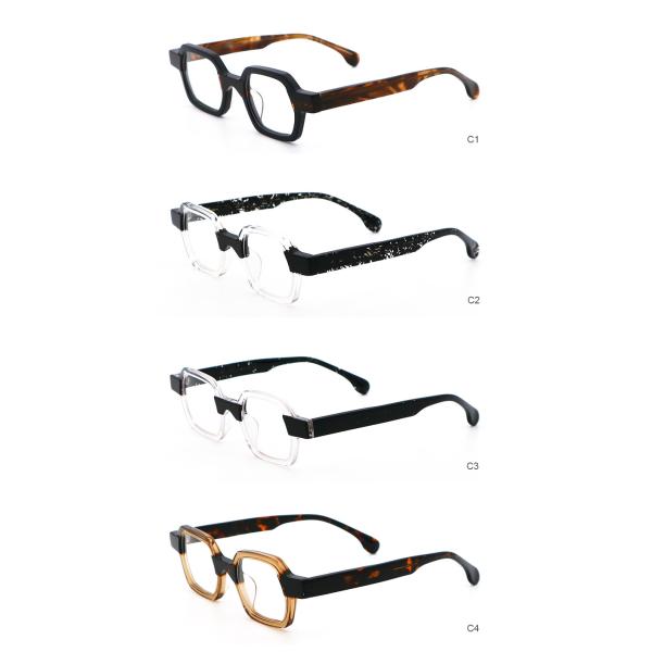 Ретро мода Личность Ацетатные оптические очки Рама унисекс MR 98022