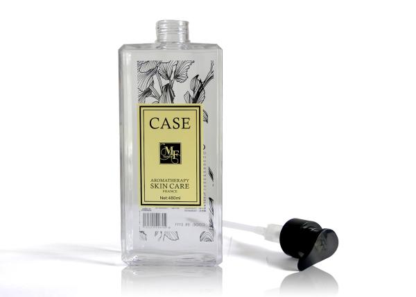 480ml Decorative Shampoo And Conditioner Bottles , Clear Plastic Refillable Shampoo Bottles
