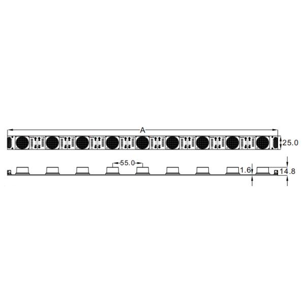 прокладка 9000-12000K света края 1M18led 28.08W DC12V SMD3030