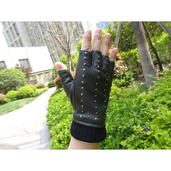 sheepskin leather gloves rivet kids sheepskin leather gloves