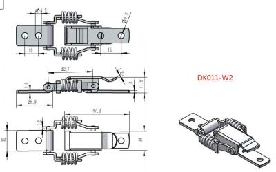 DK011G2 Stainless Steel Spring Claw Toggle Latch With Safety Hook