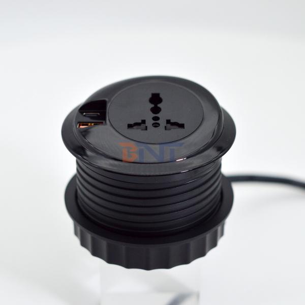 80mm Round Electrical Plugs & Eu Sockets Standard Outlets with USB Charging Type-C Port