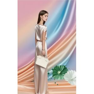 Double-Sided Satin Imitation Silk  97% Polyester 3% Spandex Satin Polyester 190gsm Evening Gowns Blouses And Scarves