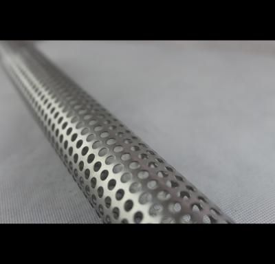 5.8 Meters Perforated Round Tubing Stainless Steel Powder Coating ISO9001 Approved