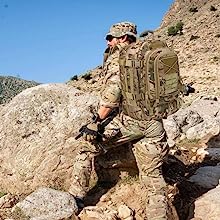 Backpack for Men Large ornaments Backpack Tactical Travel Backpack for Work,Camping,Hunting,Hiking