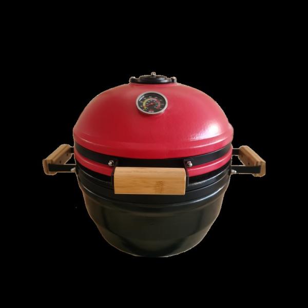New Product Kimstone Kimtop Series Tabletop Gas Kamado Grill 15 Inch Barbecue With Family