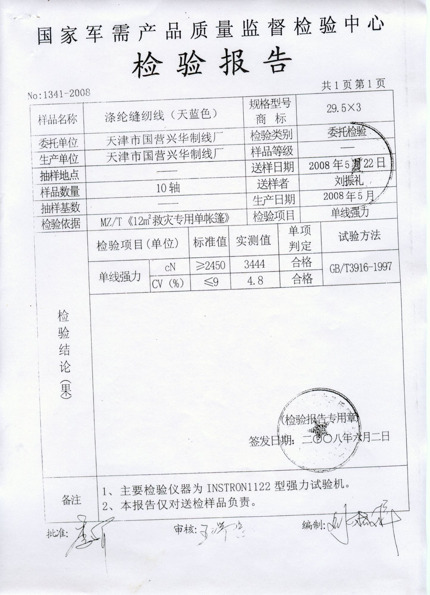 Changzhou jinqiao outdoor products co.,ltd Сертификации