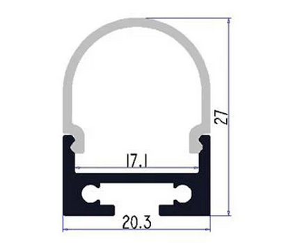 Hanging Style Suspended LED Profile with Aluminum 6063 T5 Construction ROHS Specification and Customizable Length