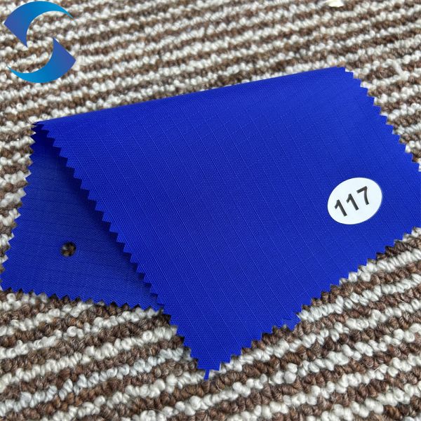 0.4cm Square Grid 210D Oxford Ripstop Water Resistant Fabric For Outdoor Gear