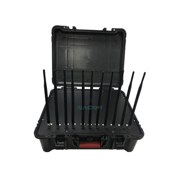 55W High Power Handheld Jammer with 11 Channels and Built-In Battery for Secure Signal Blocking