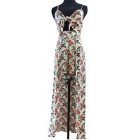 Robe de la bretelle des femmes profondes de décolleté en V de jambe ouverte de XS