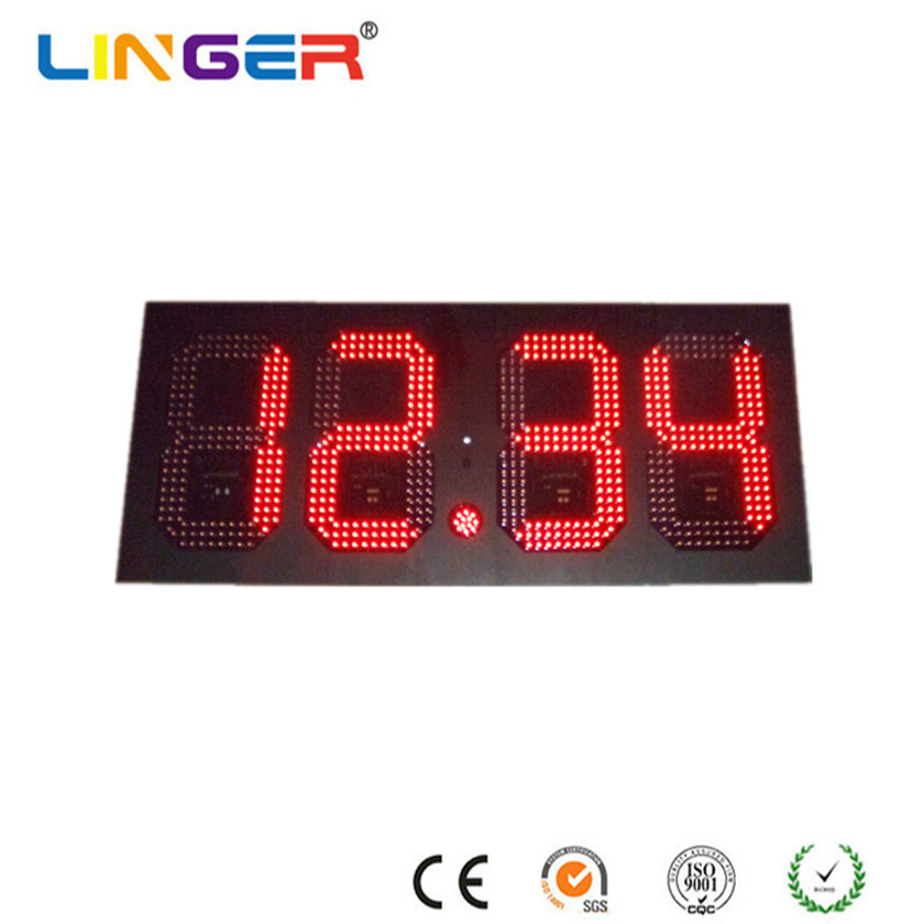 Red LED Gas Station Signs Outdoor Gas Station LED Signs Waterproof With Professional Controller