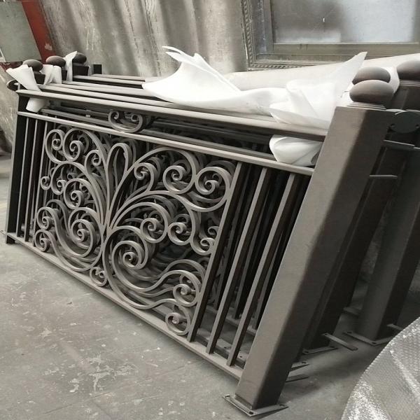 Powder Coating Decorative Welding Wrought Iron Handrails For Outdoor Steps Steel House