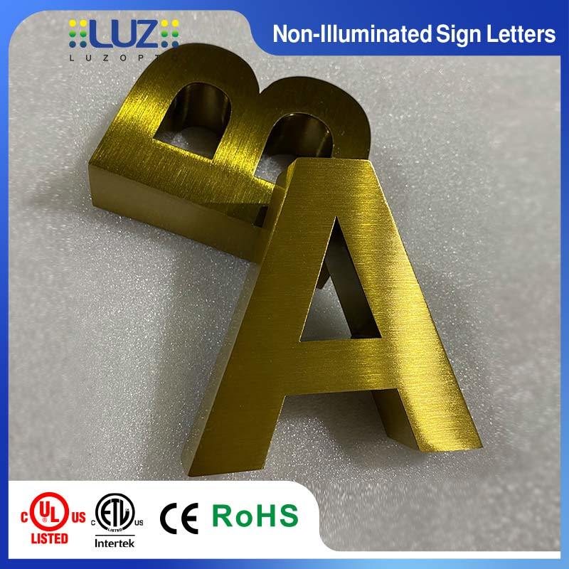 Custom 3D Fabricated Stainless Steel Sign Letters | Non-Lit Metal Lettering