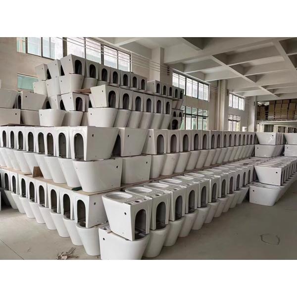 Modern Ceramic Sanitary Ware Round Rimless Tornado Bathroom Two Piece Toilet