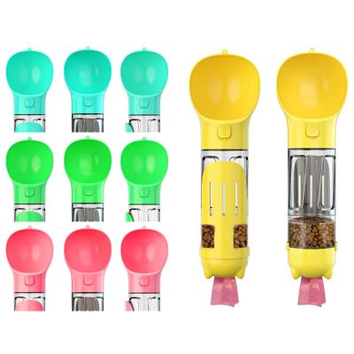 O deu forma ao OEM portátil da garrafa de água 300ml da bacia do cão do animal de estimação pequeno com caixa do alimento