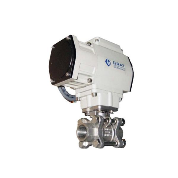 2 Way 3 PC Clamp Connection Stainless Steel Electric Ball Valve