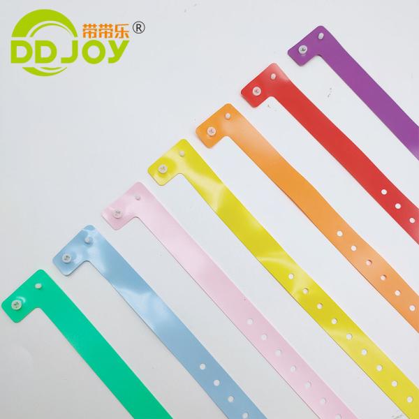 Red PVC Wristband for Kids Custom Soft Plastic One Time Band Writable Vinyl Metal Crafts
