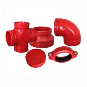 Chinese high quality Water Line ASTM A536 PN10 Casting Grooved Pipe Fittings