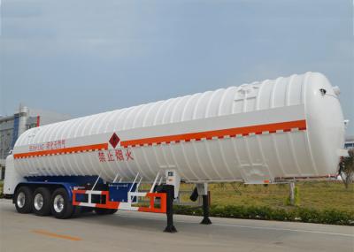 304 axes de la remorque 3 de camion de réservoir de GNL d'acier inoxydable avec le vide 55000L poussé