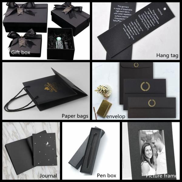 Uncoated Matte 250gsm Pure Black Kraft Paperboard Packaging Paper
