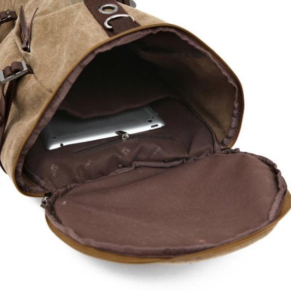 Unisex Stylish Travel Backpacks , Large Capacity Canvas Bucket Backpack