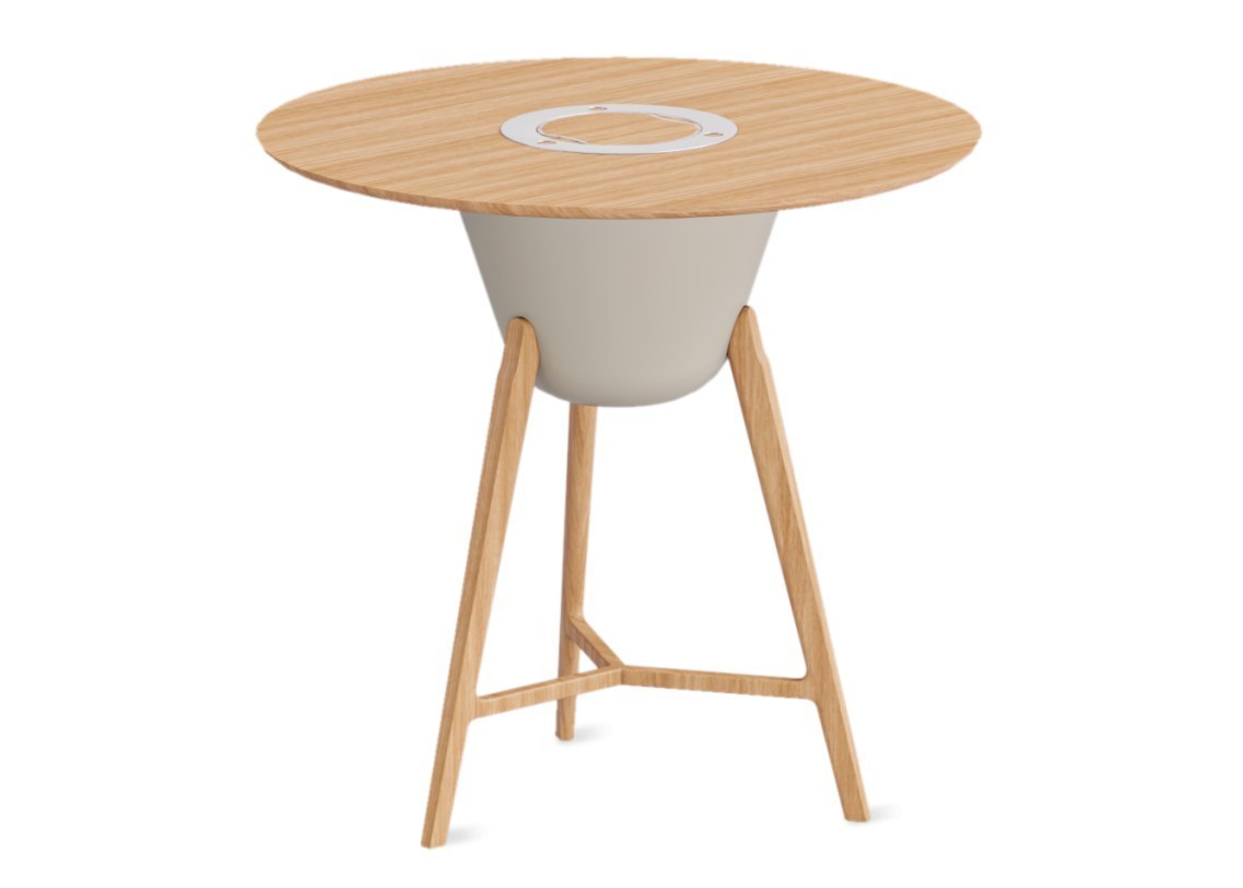 Jason Wooden Lounge Table with Geometric Design for Modern Desks