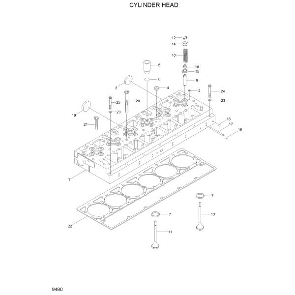 4022500 Cummins Cylinder Head Gasket for Hyundai R450LC7A R500LC7A