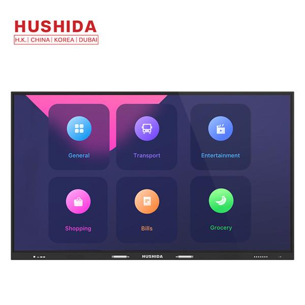 HUSHIDA Teaching All In One Touch Screen Lcd Monitor Multimedia Smart Board 65 Inch