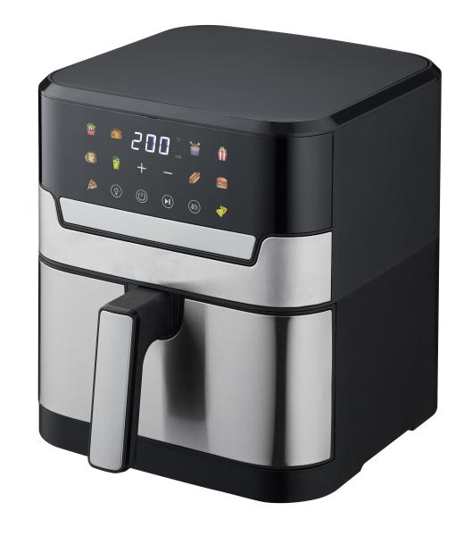 Écran tactile intelligent magnifique friteuse à air numérique 6qt 8 en 1 personnalisée sans huile électrique à chaud