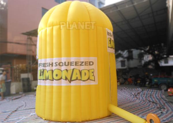 Altura inflável amarela do diâmetro da cabine PLT-063 3M da limonada de Oxford 4 M/