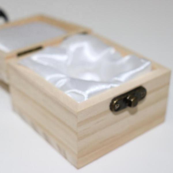Customized Service Jewelry Package Box Wood Black Ring Case Wood Black 75*75*60mm