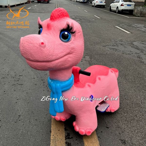 Attractive Rideable Dinosaur Cars for Children and Parents in Playground and Square