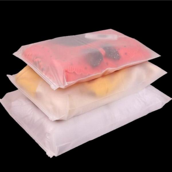Plastic Custom Poly Packaging Bag Frosted Slider Zipper For Clothing
