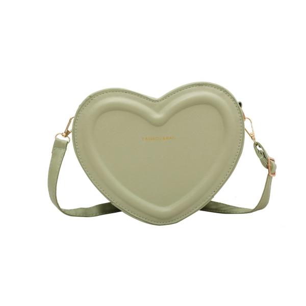 Women Heart Shape Small Leather Crossbody Bag With Shoulder Strap