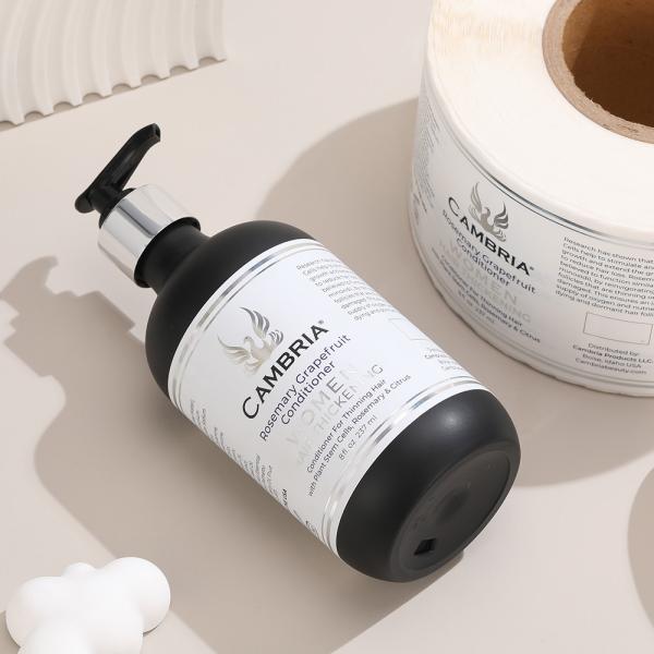 Étiquette adhésive en papier synthétique Autocollant de douche chimique quotidienne Shampooing soignant Autocollant d'étiquette