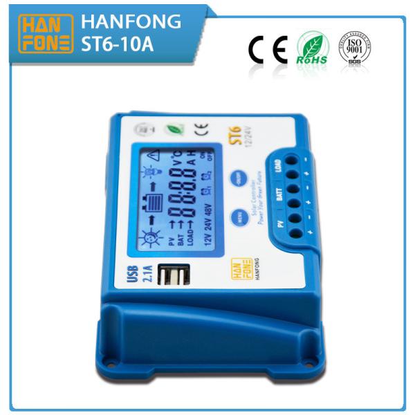 As MPPT Solar Controller st6-10 Solar controller 10A 12v / 24v with bule body with quick charge technology,