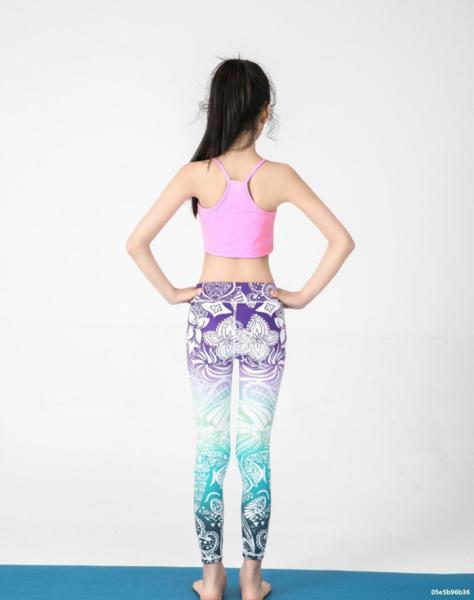 Richee Girls Kids Sports Clothing Sublimation Print Tight Fitting Leggings