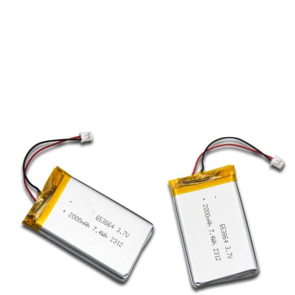 3.7 V 2000mah Para productos digitales Dispositivos médicos Batería de iones de litio de polímero ecológica de alta calidad 653864 2000mAh