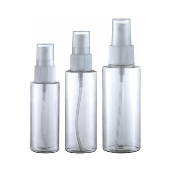 60 ml 120 ml frasco de bomba de pulverização redonda 2 oz plástico transparente PET frasco de bomba de pulverização