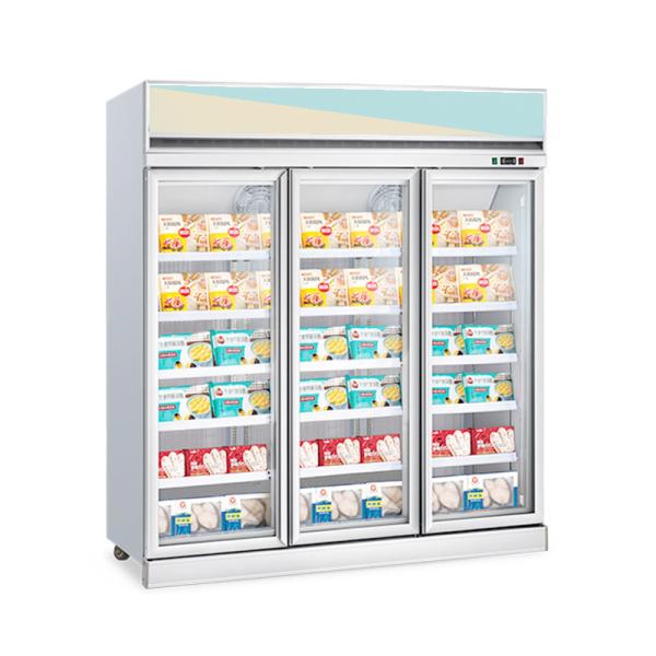 -22C Vertical Glass Door Freezer Commercial Meat Seafood Frozen Display Freezer