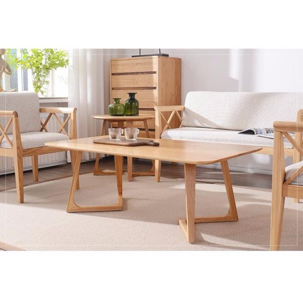 Oval Coffee Table 4 Legs Solid Wood Egyptian Style Living Room Furniture