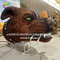 Tête de chien squelettique animatronique : Mécanisme de pulvérisation de fumée et affichage d'œil vertoyant