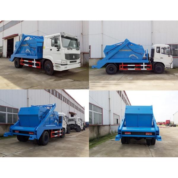 SINOTRUK HOWO 4X2 5CBM Swing Arm Garbage Truck For Urban Garbage Clean Up