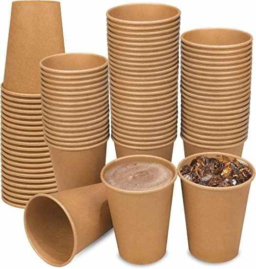Single Wall Paper Cup Double Wall Paper Cup Ripple Wall Paper Cup Kraft Paper Hot Coffee Cups- Unbleached